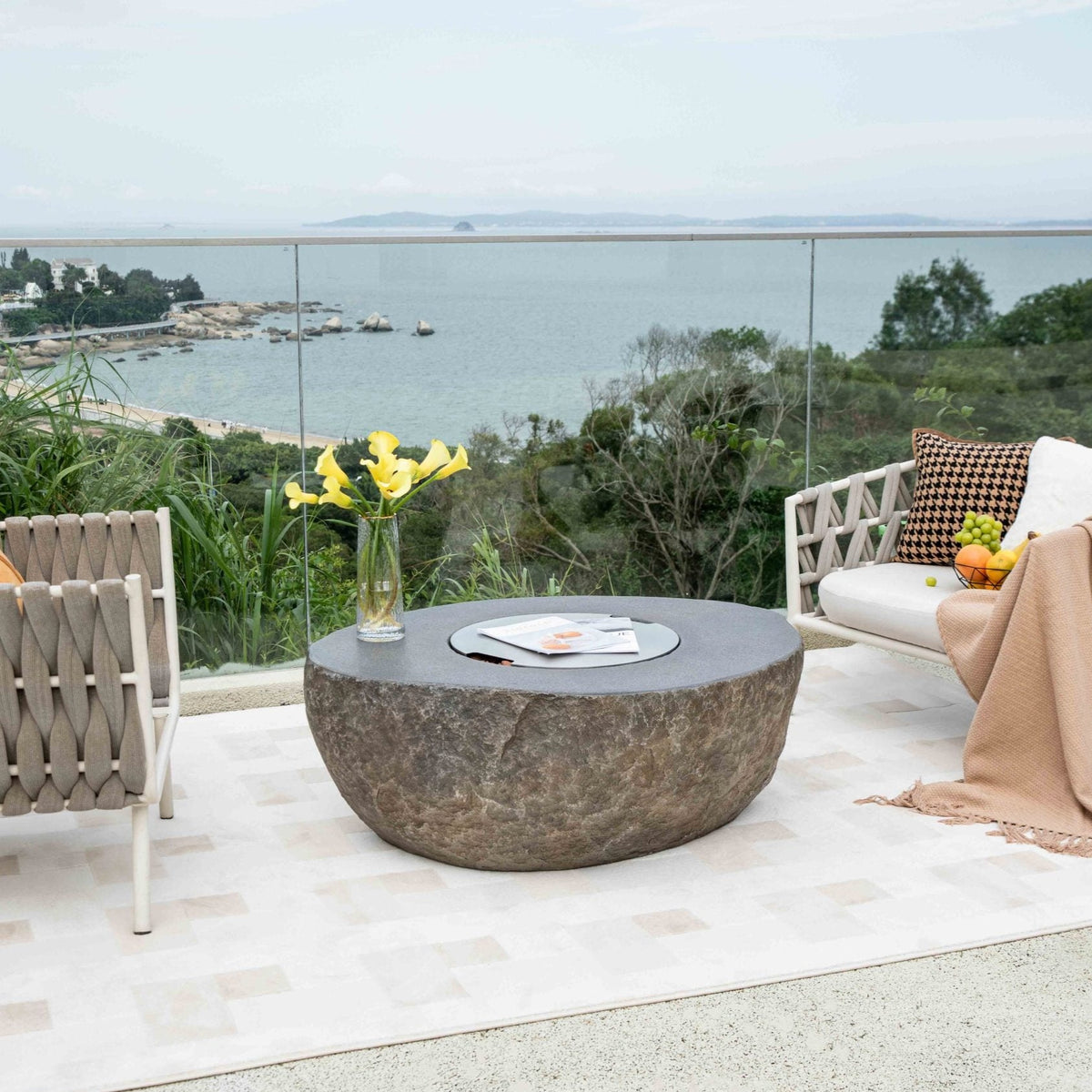 Elementi Stainless Steel Lid for Boulder Fire Pit Table
