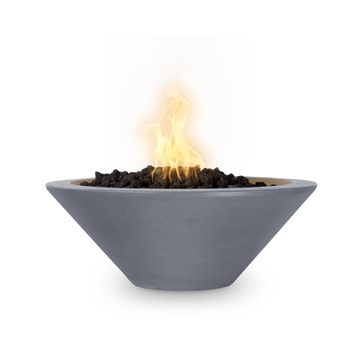 The Outdoor Plus 48&quot; Cazo GFRC Concrete Round Fire Bowl in Gray