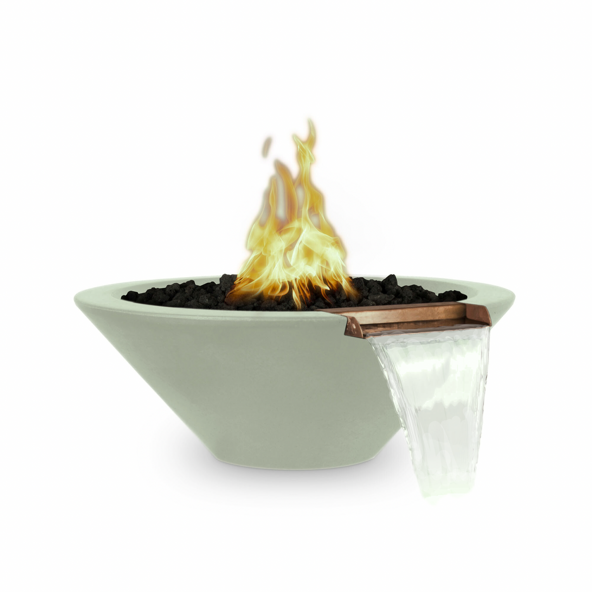 The Outdoor Plus 48&quot; Cazo GFRC Concrete Round Fire and Water Bowl