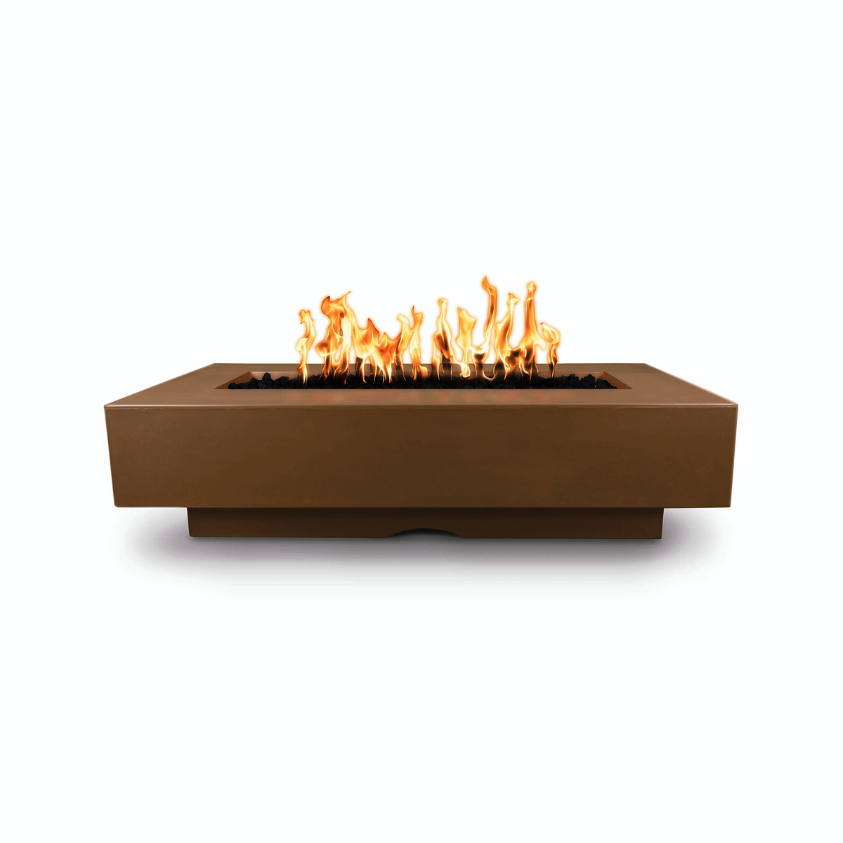 The Outdoor Plus 60&quot; Del Mar GFRC Concrete Rectangle Fire Pit Table