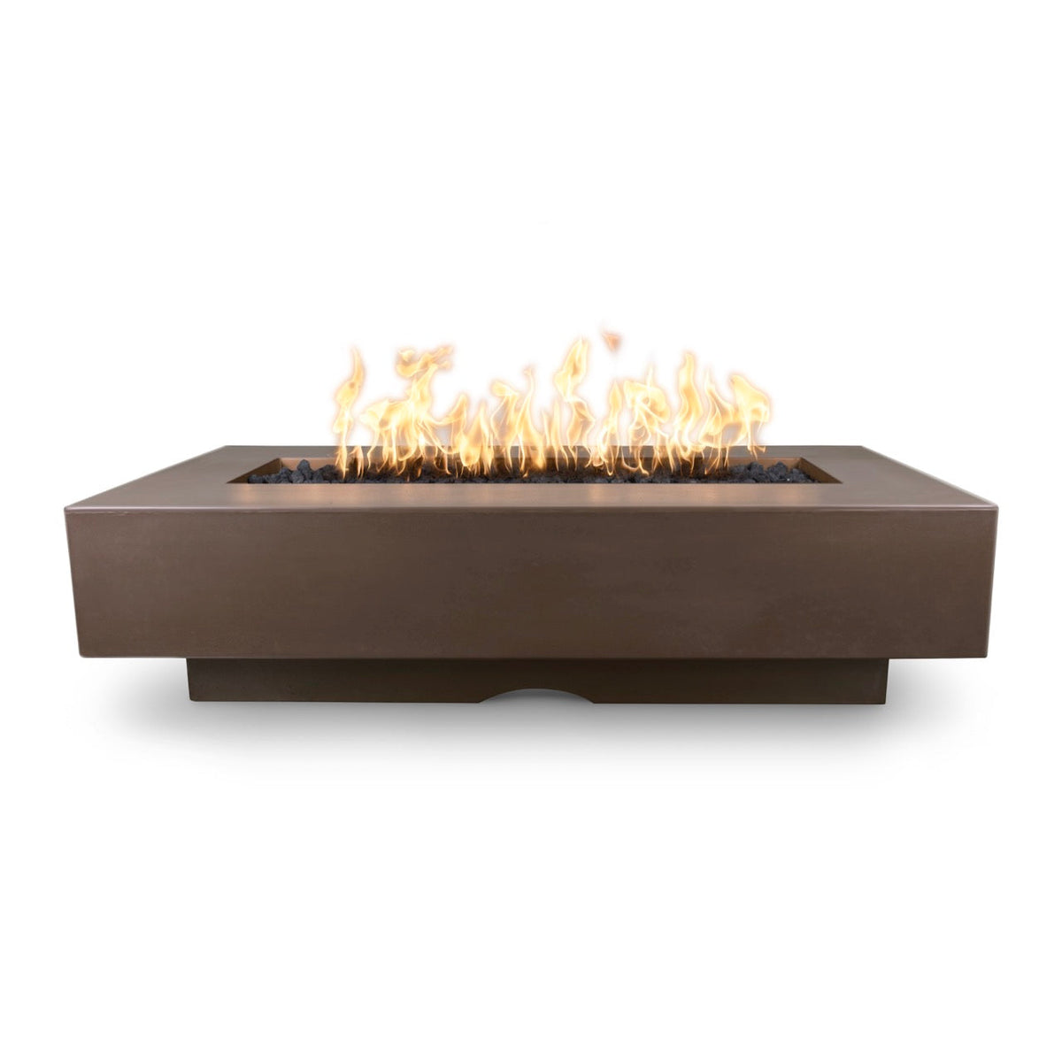 The Outdoor Plus 60&quot; Del Mar GFRC Concrete Rectangle Fire Pit Table