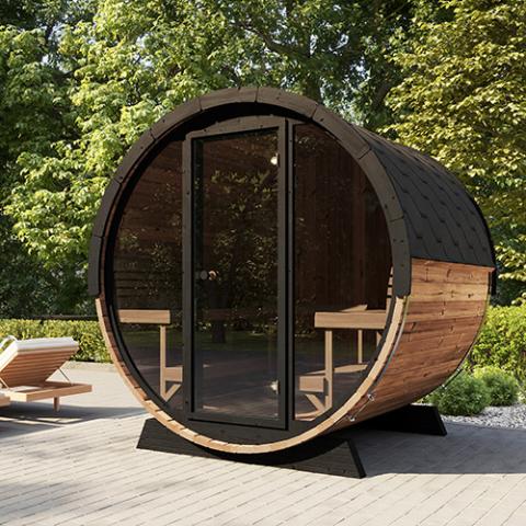 SaunaLife Model EE8G 6-Person ERGO Series Sauna Barrel