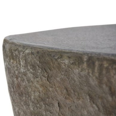 Elementi boulder fire pit table edges and texture