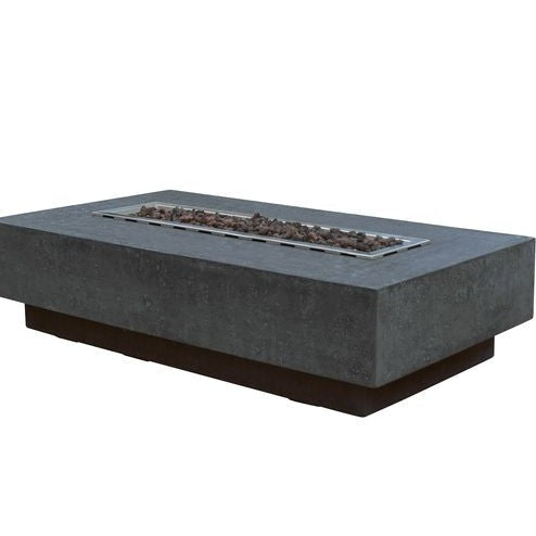Elementi Hampton Fire Pit Table in Dark Gray side angle