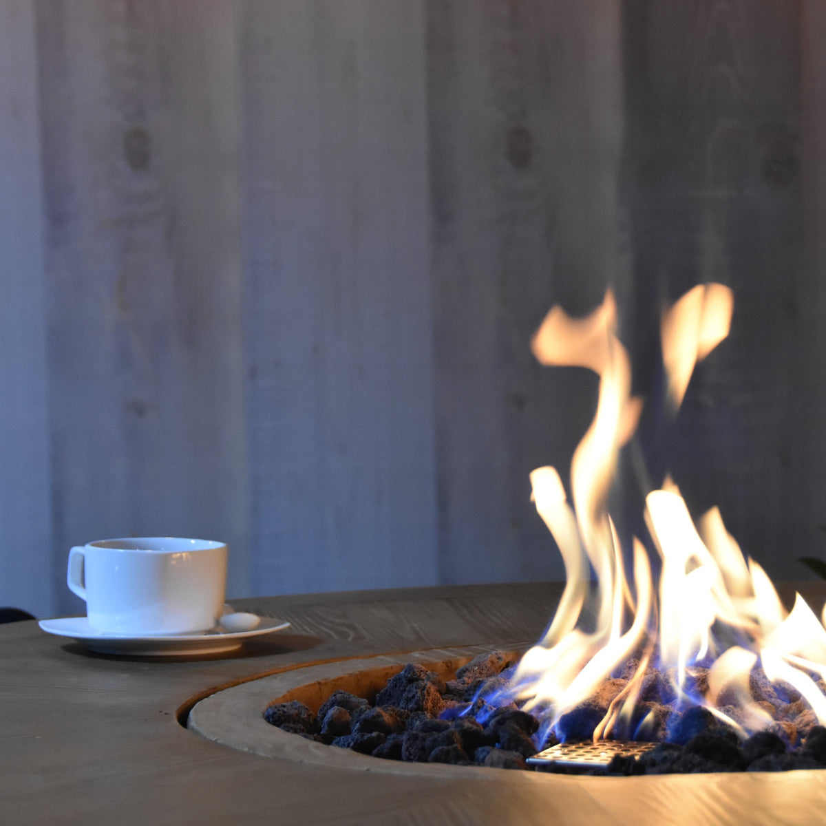 Elementi Lafite Barrel Fire Table - Redwood