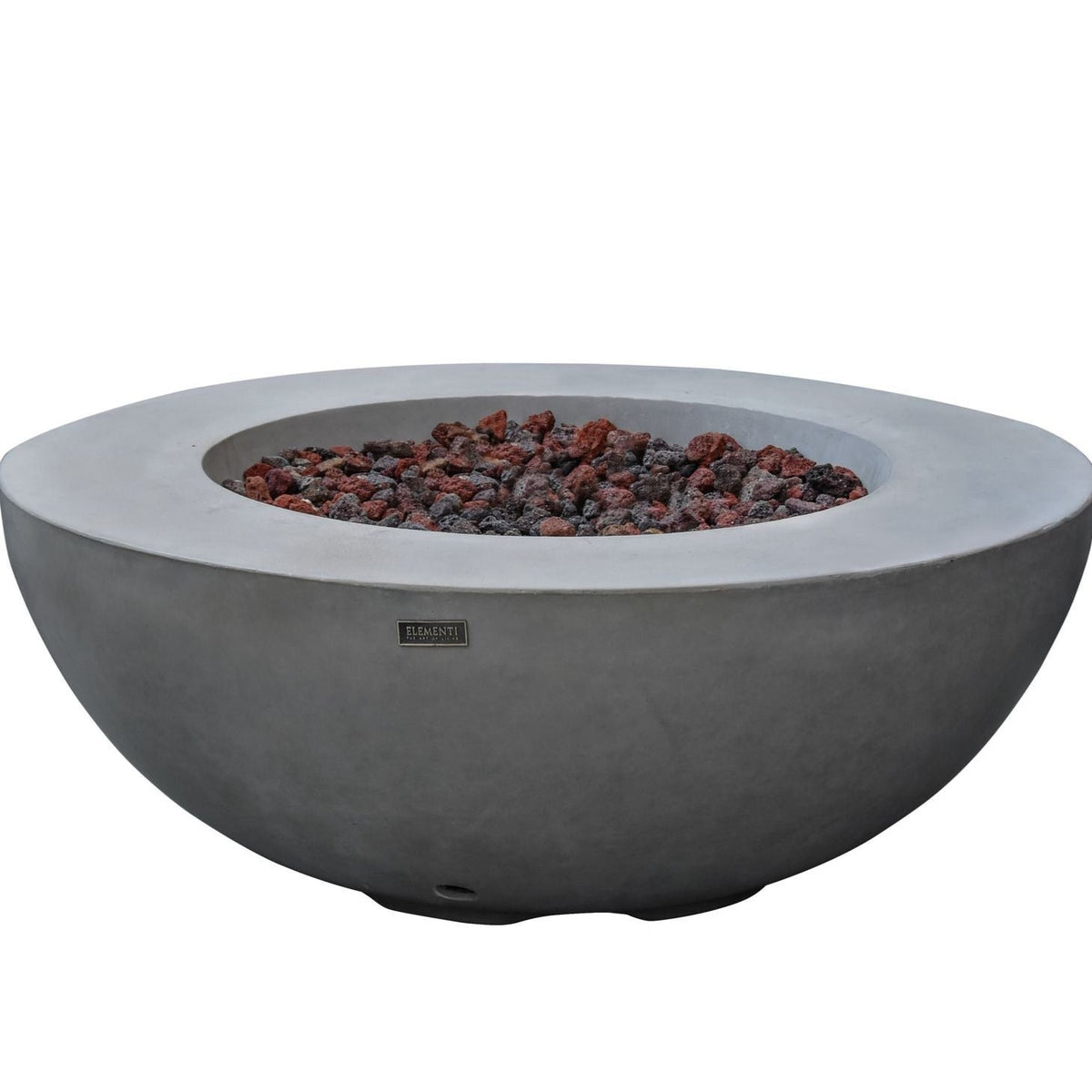Elementi Lunar Bowl Fire Pit Table - Light Gray