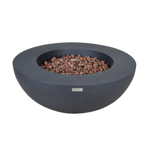 Elementi Lunar Bowl Fire Pit Table - Dark Gray