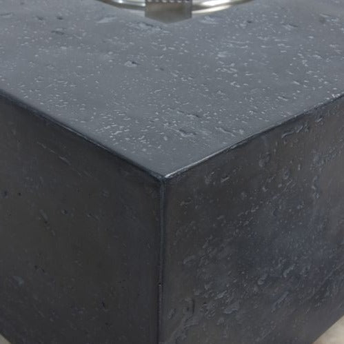 Elementi Manhattan Fire Pit Table in Dark Gray close up texture