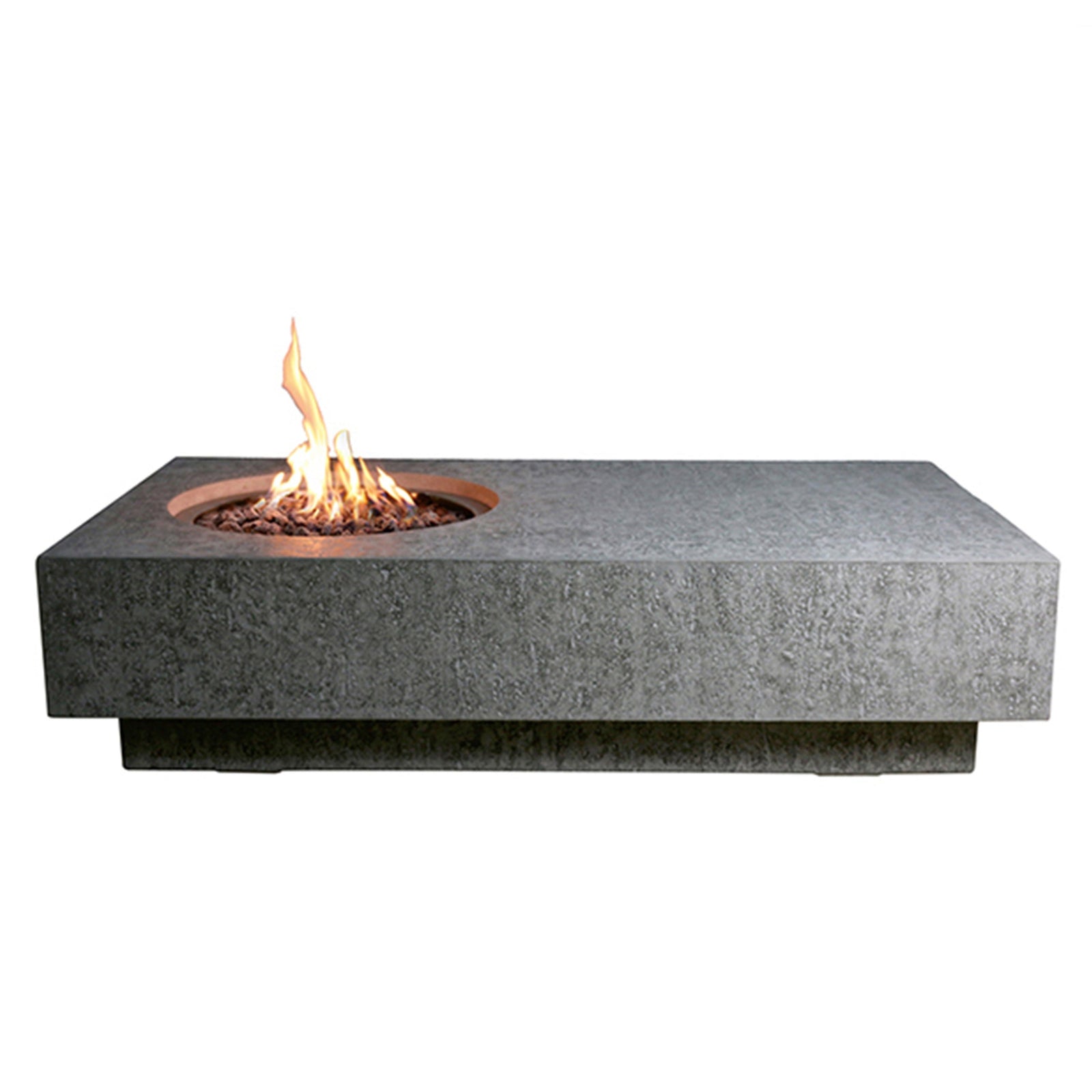 Elementi Metropolis Fire Pit Table in Light Gray Lit