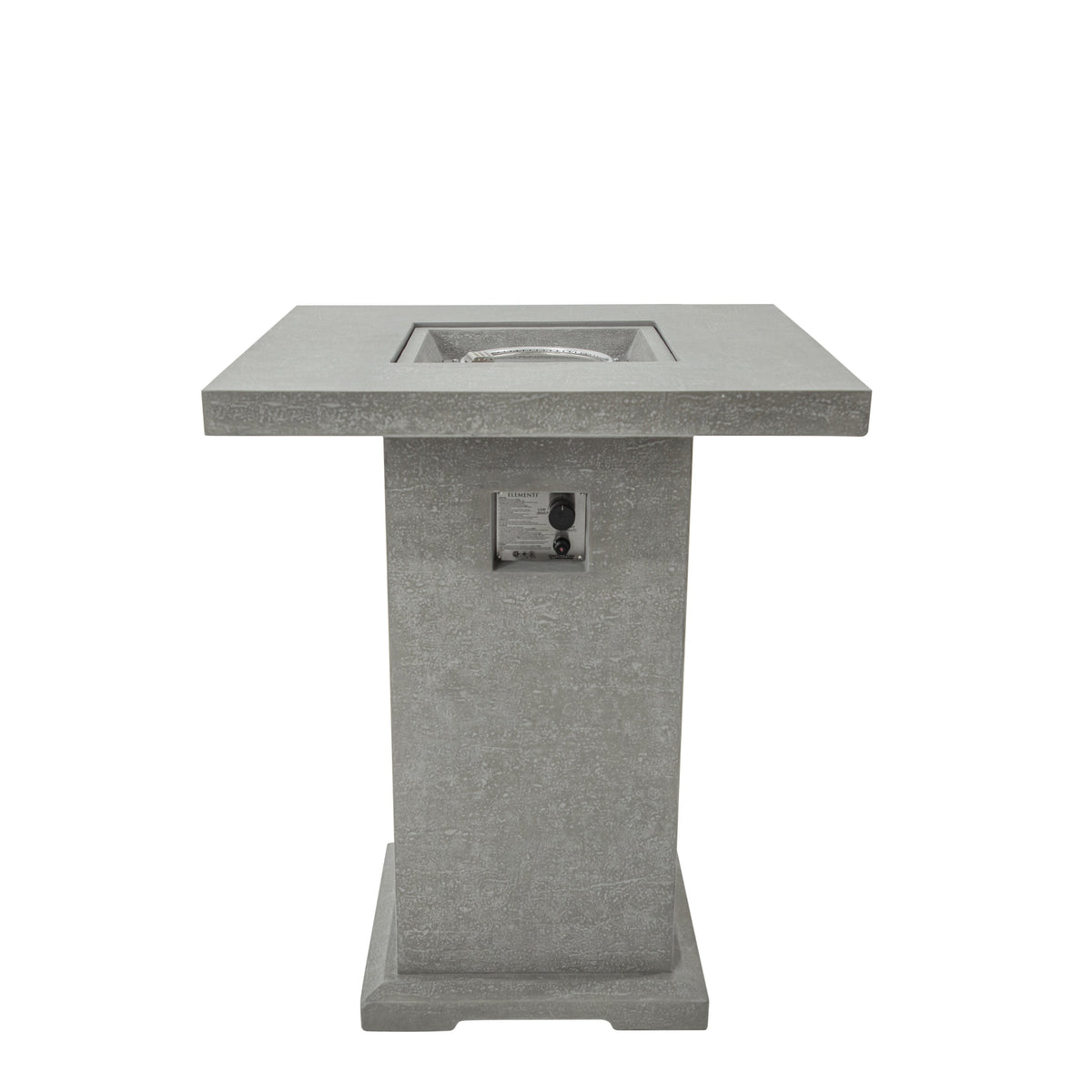 Elementi Montreal Bar Table in Light Gray without lava rocks