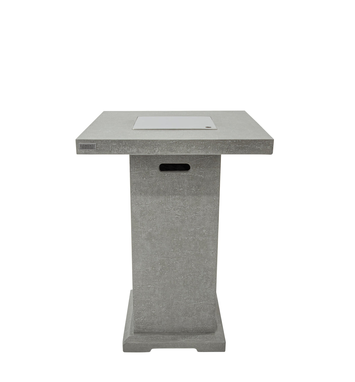 Elementi Montreal Bar Table in Light Gray with steel lid