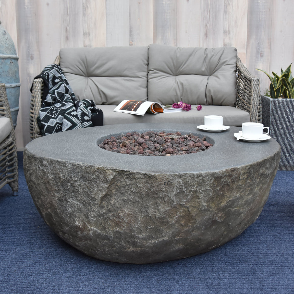 Elementi Boulder Fire Pit Table