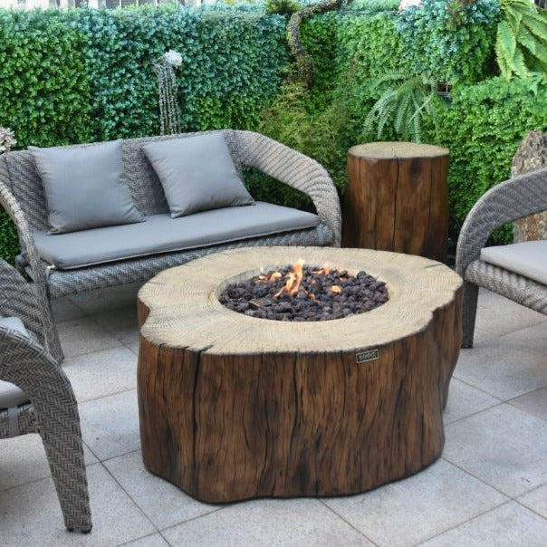 Elementi Manchester Fire Pit Table - Red Wood