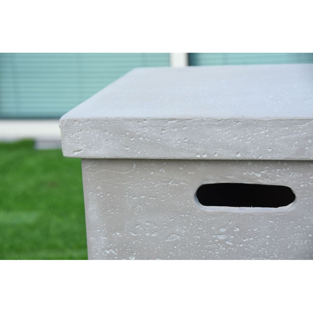 Elementi Tank Cover with Lid in Light Gray for Manhattan Fire Pit Table