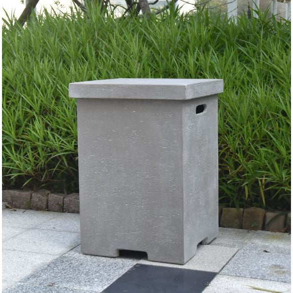 Elementi Tank Cover with Lid in Light Gray for Metropolis Fire Pit Table