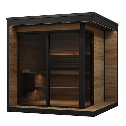 SaunaLife GL6 6-Person Outdoor Sauna Kit Garden Luxury Series