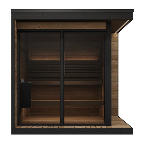 SaunaLife GL6 6-Person Outdoor Sauna Kit Garden Luxury Series