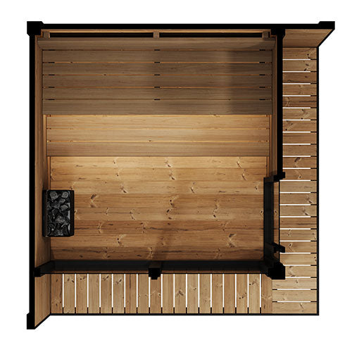 SaunaLife GL6 6-Person Outdoor Sauna Kit Garden Luxury Series