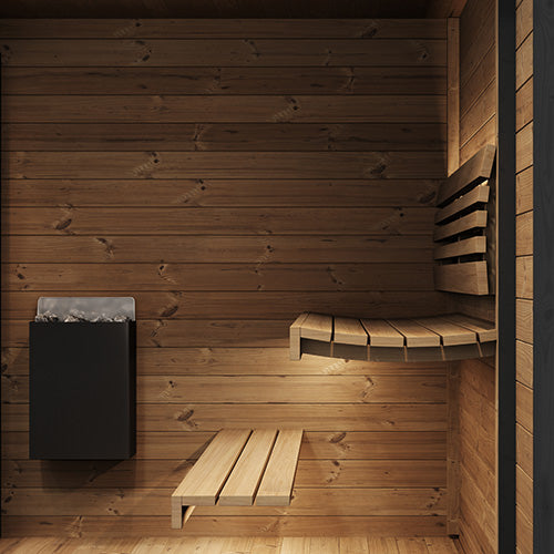 SaunaLife GL6 6-Person Outdoor Sauna Kit Garden Luxury Series