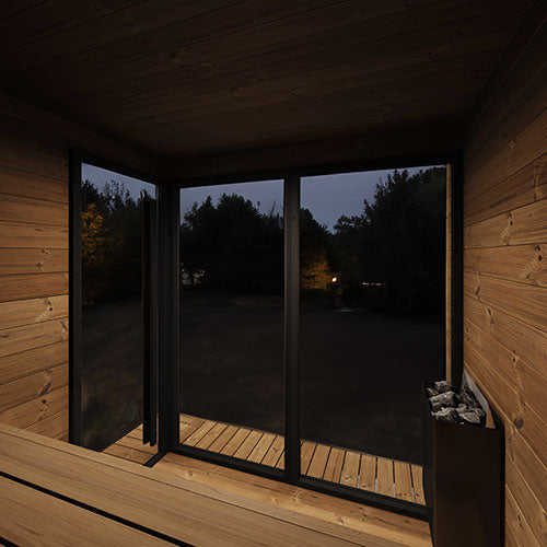 SaunaLife GL6 6-Person Outdoor Sauna Kit Garden Luxury Series