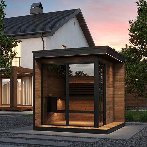 SaunaLife GL6 6-Person Outdoor Sauna Kit Garden Luxury Series