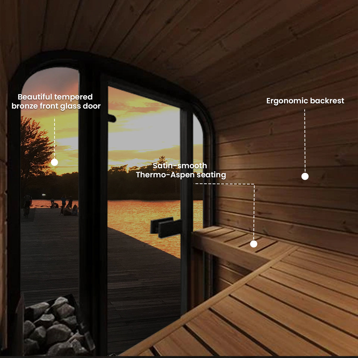 SaunaLife 2-Person Cube-Series Outdoor Home Sauna Kit CL3G