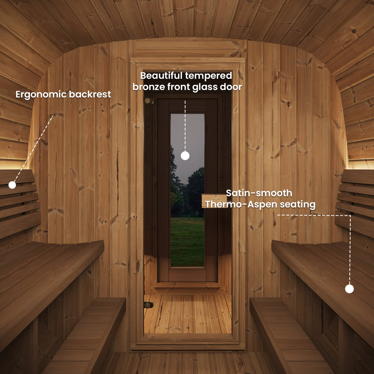 SaunaLife 8-Person Cube Series Outdoor Home Sauna Kit CL12GCP