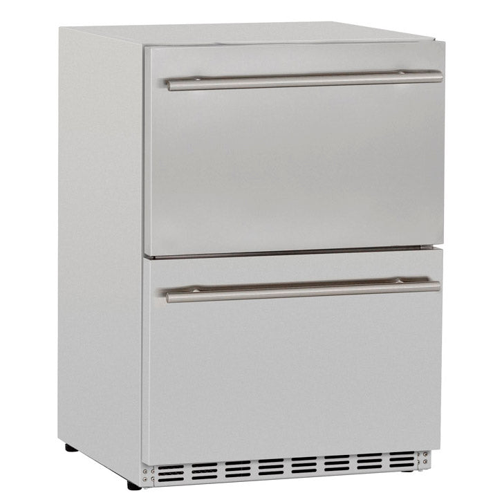 TrueFlame 24" 5.3C Deluxe Outdoor Rated 2-Drawer Fridge-Refrigeration-