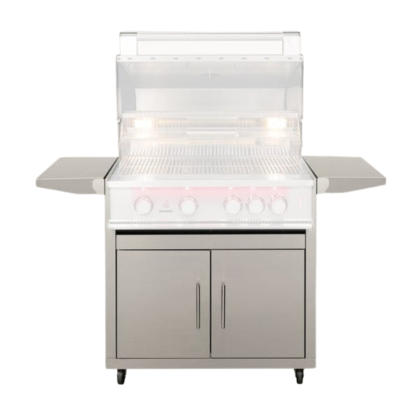 TrueFlame 25-Inch Deluxe Cart with Fold-Down Side Shelves-Carts-