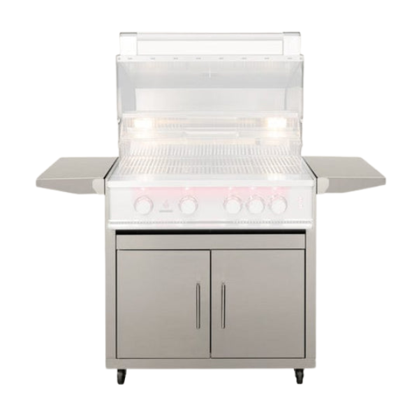 TrueFlame 40-Inch Deluxe Cart with Fold-Down Side Shelves-Carts-