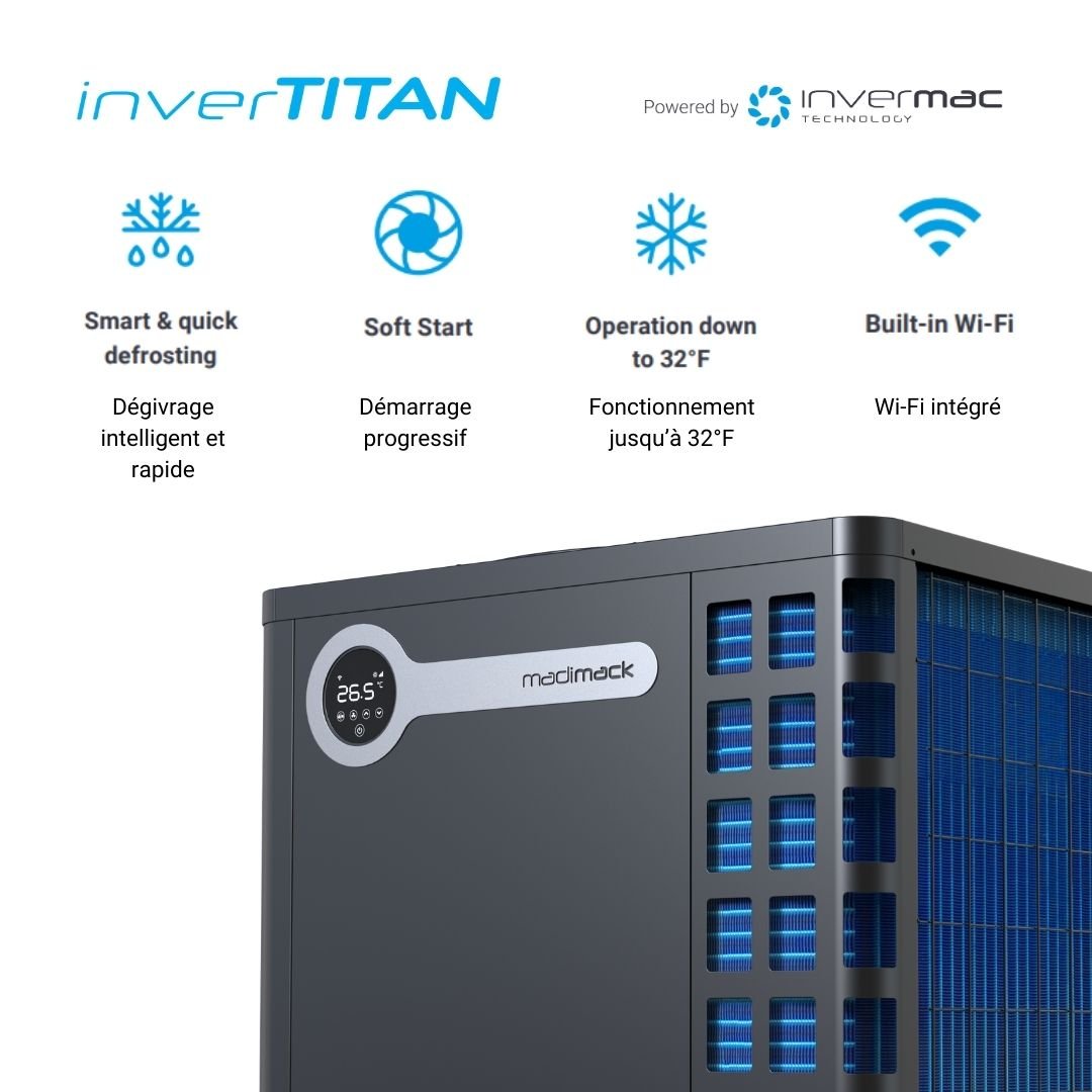 Madimack InverTitan INVTIT112 Inverter Heat Pump (Heat and Cool)-Pool Heat Pump]-Outdoor Direct