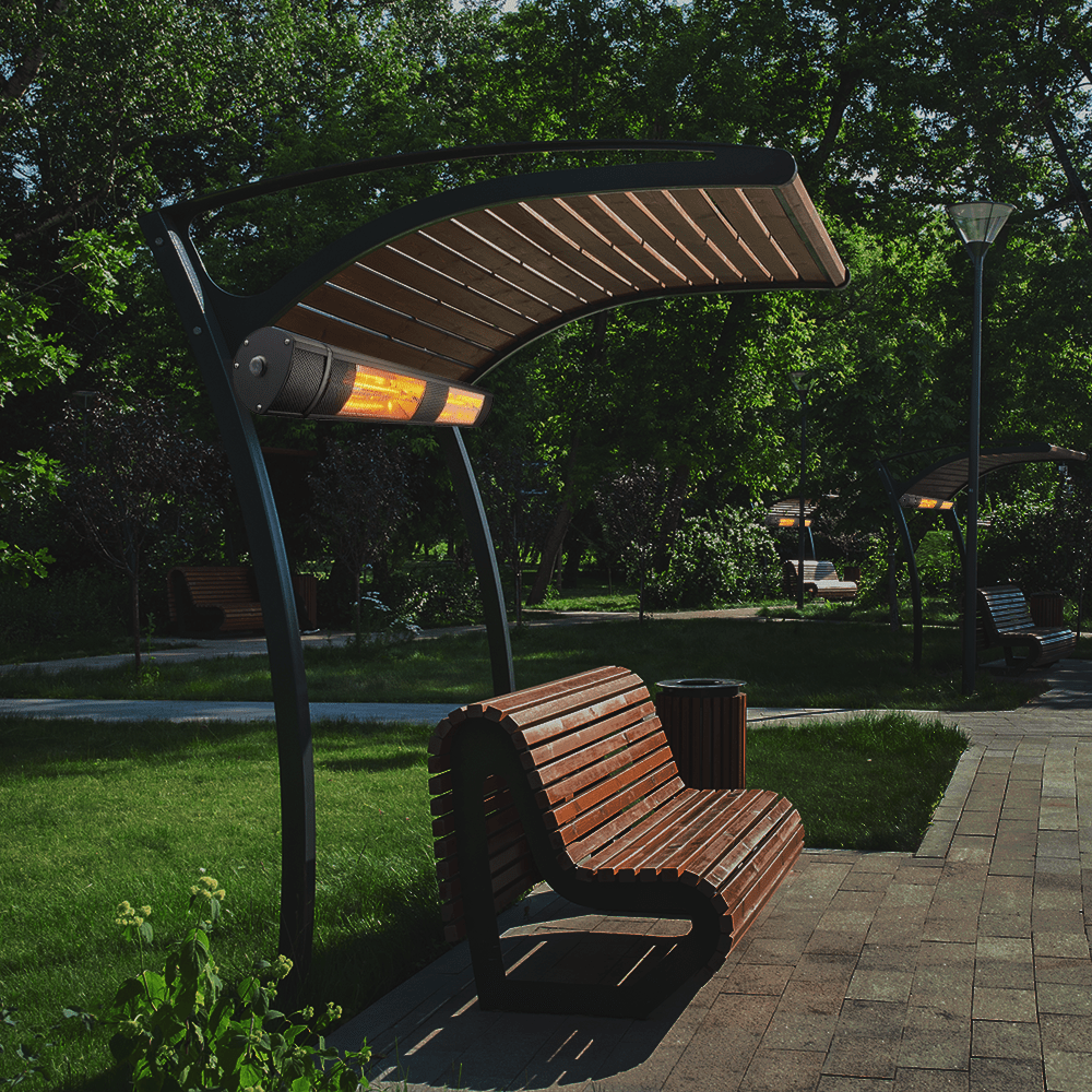 RADtec 38&quot; Golden Tube Electric Patio Heater (3000W/220V)