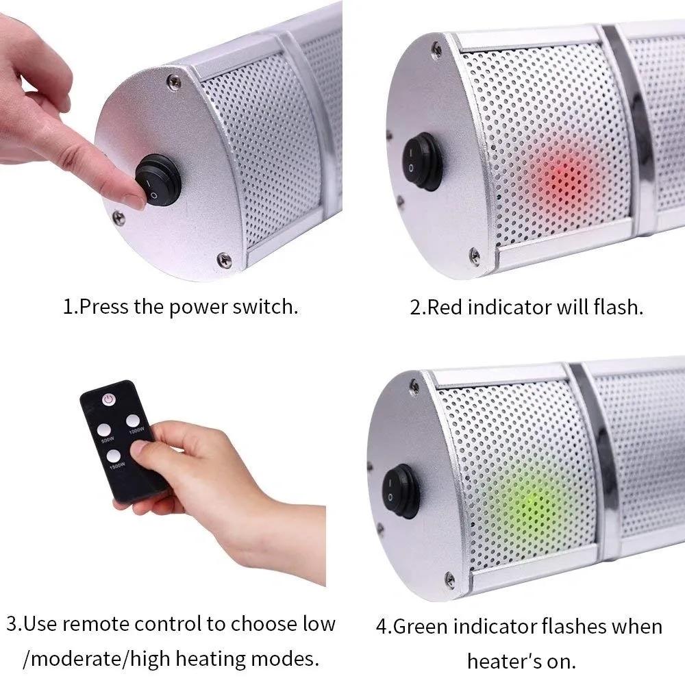 RADtec 38&quot; Golden Tube Electric Patio Heater (3000W/220V)