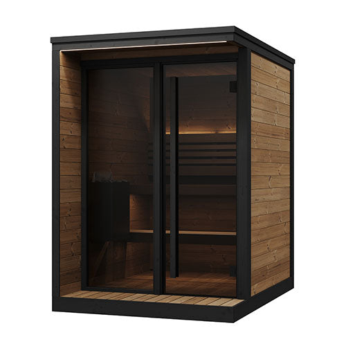 SaunaLife GL4 4-Person Outdoor Sauna Kit Garden Luxury Series