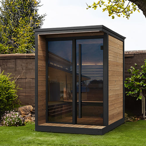 SaunaLife GL4 4-Person Outdoor Sauna Kit Garden Luxury Series