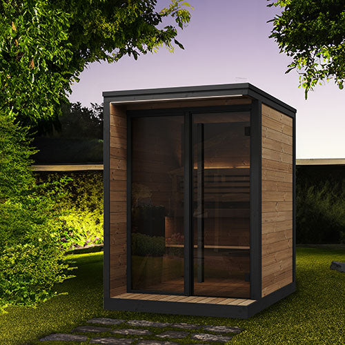 SaunaLife GL4 4-Person Outdoor Sauna Kit Garden Luxury Series