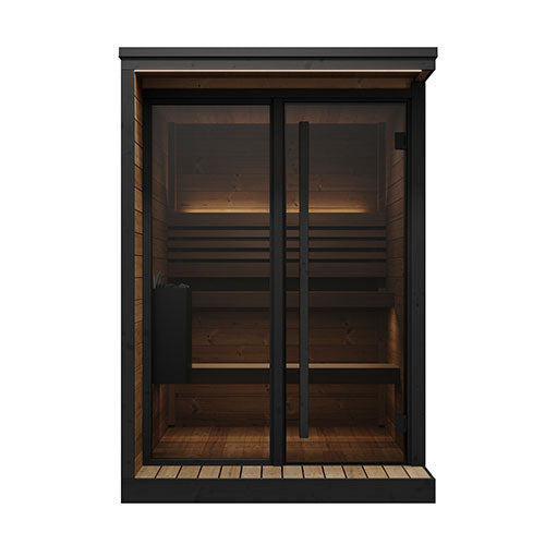 SaunaLife GL4 4-Person Outdoor Sauna Kit Garden Luxury Series