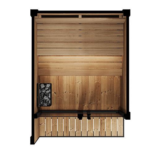 SaunaLife GL4 4-Person Outdoor Sauna Kit Garden Luxury Series