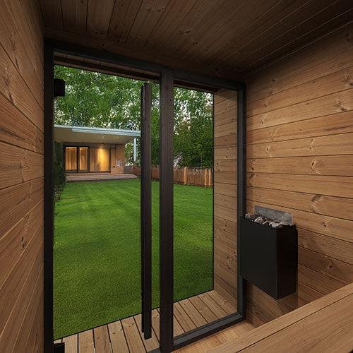 SaunaLife GL4 4-Person Outdoor Sauna Kit Garden Luxury Series