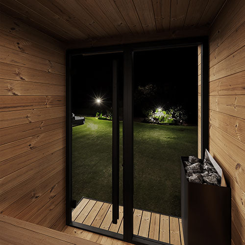SaunaLife GL4 4-Person Outdoor Sauna Kit Garden Luxury Series