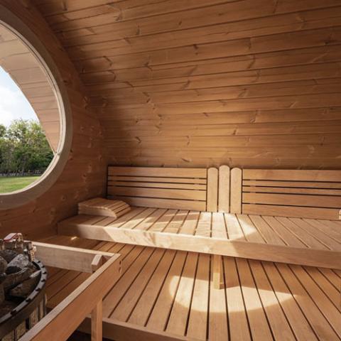 SaunaLife Model G11 Garden-Series Outdoor Home Sauna Kit - 2 Room Sauna