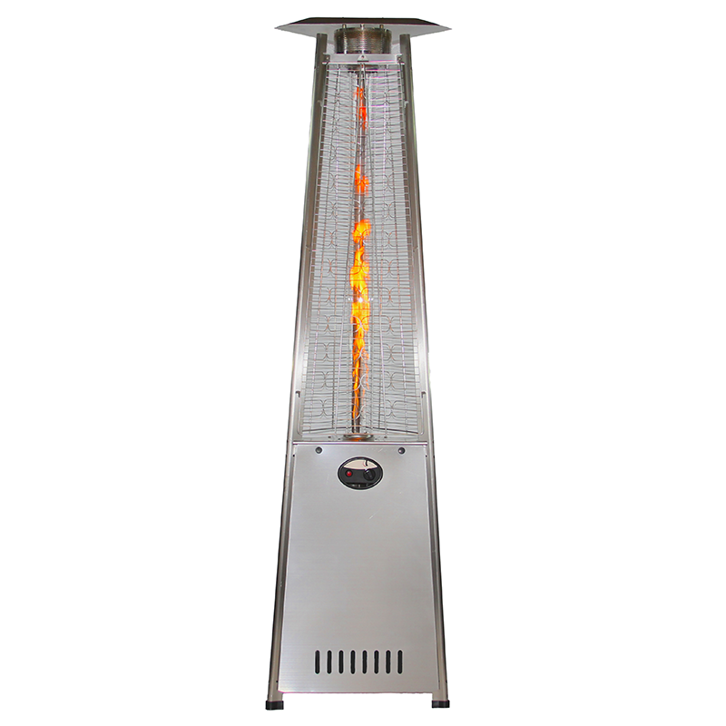 RADtec 93" Pyramid Flame Natural Gas Patio Heater - Stainless Steel Finish--Outdoor Direct