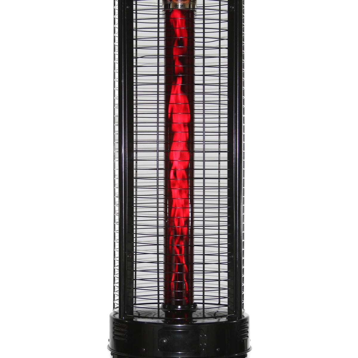 RADtec 80&quot; Ellipse Flame Propane Patio Heater - Black with Ruby Glass--Outdoor Direct