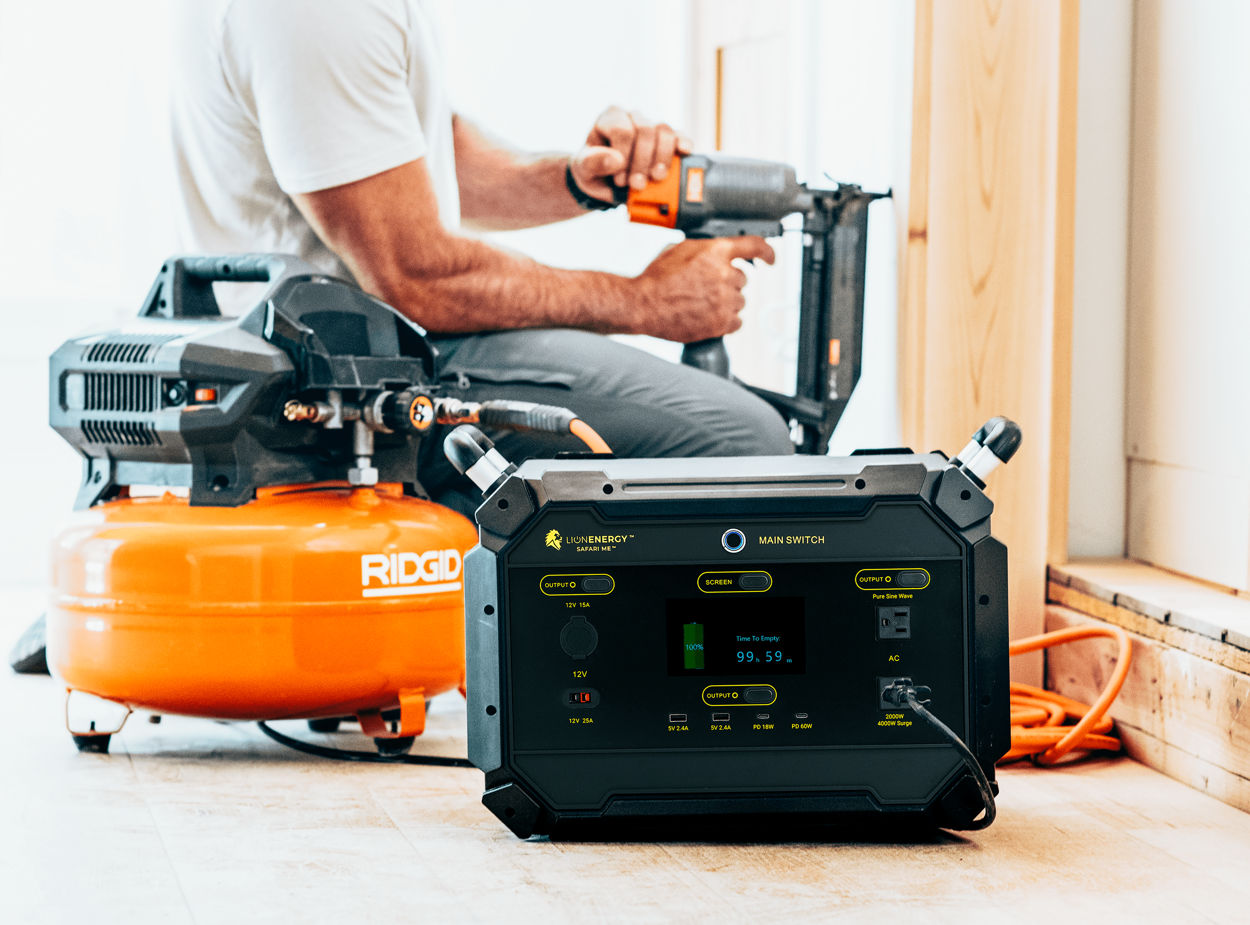 Outdoor power outlet generator