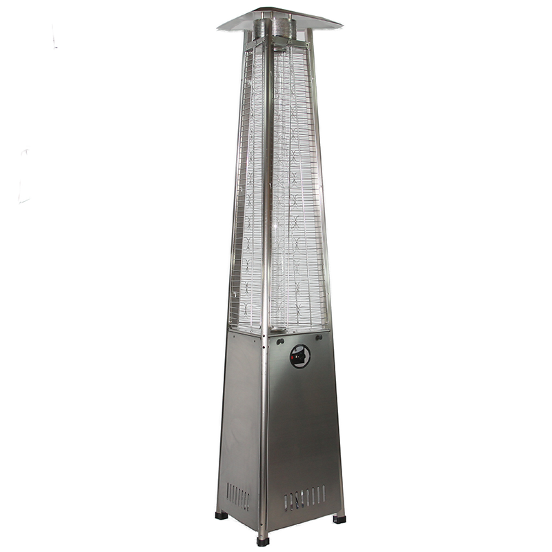 RADtec 93&quot; Pyramid Flame Natural Gas Patio Heater - Stainless Steel Finish--Outdoor Direct