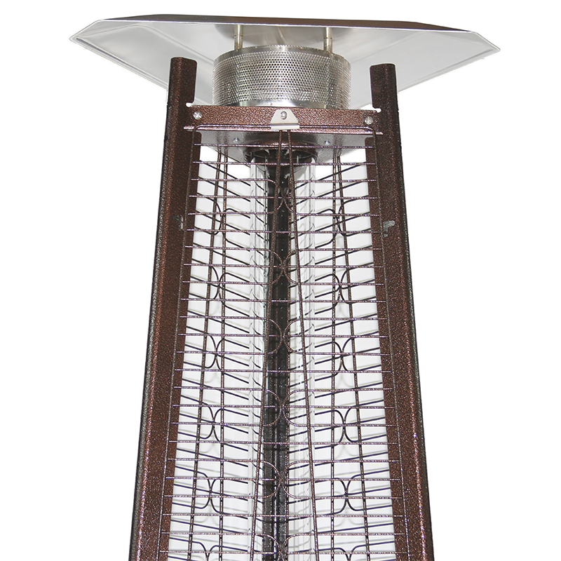 RADtec 93&quot; Pyramid Flame Propane Patio Heater - Antique Bronze Finish--Outdoor Direct