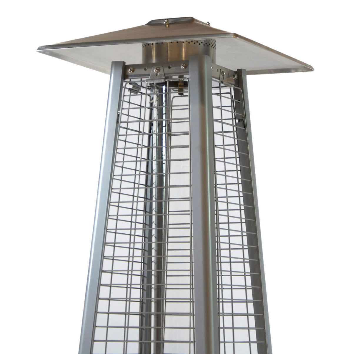 RADtec 89&quot; Tower Flame Propane Patio Heater - Black &amp; Grey Wicker--Outdoor Direct
