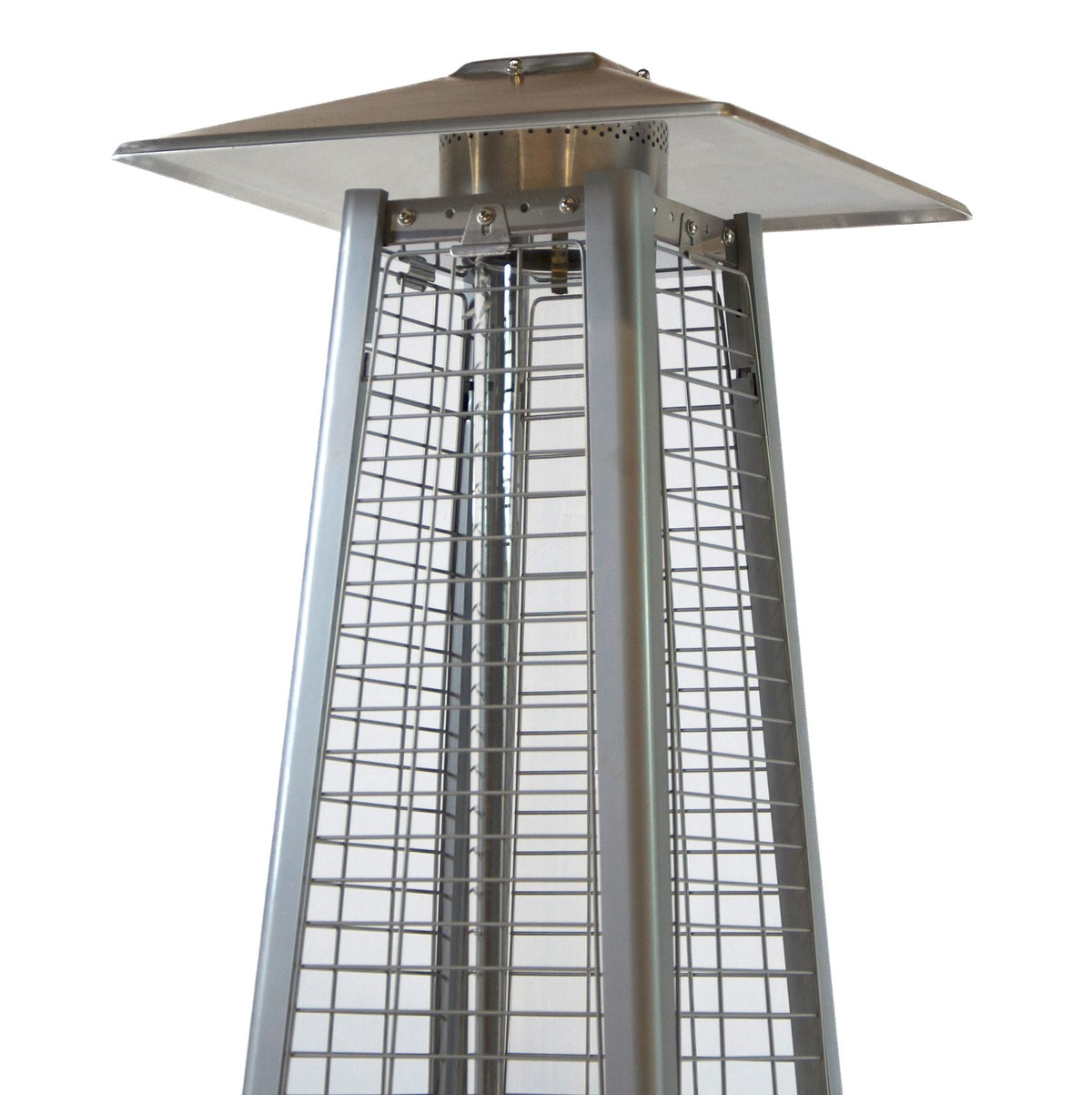 RADtec 89&quot; Tower Flame Propane Patio Heater - Stainless Steel