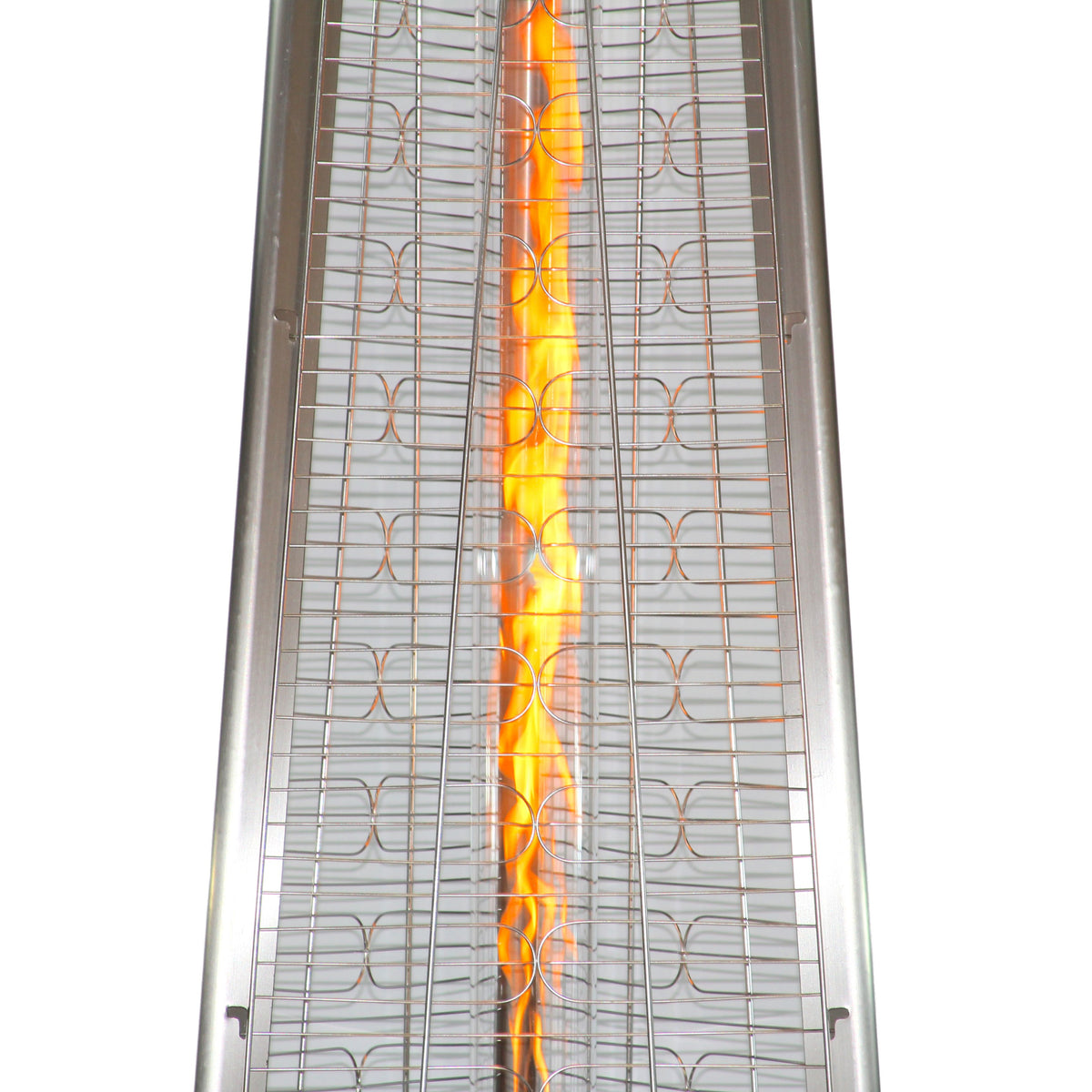 RADtec 93&quot; Pyramid Flame Propane Patio Heater - Stainless Steel Finish--Outdoor Direct